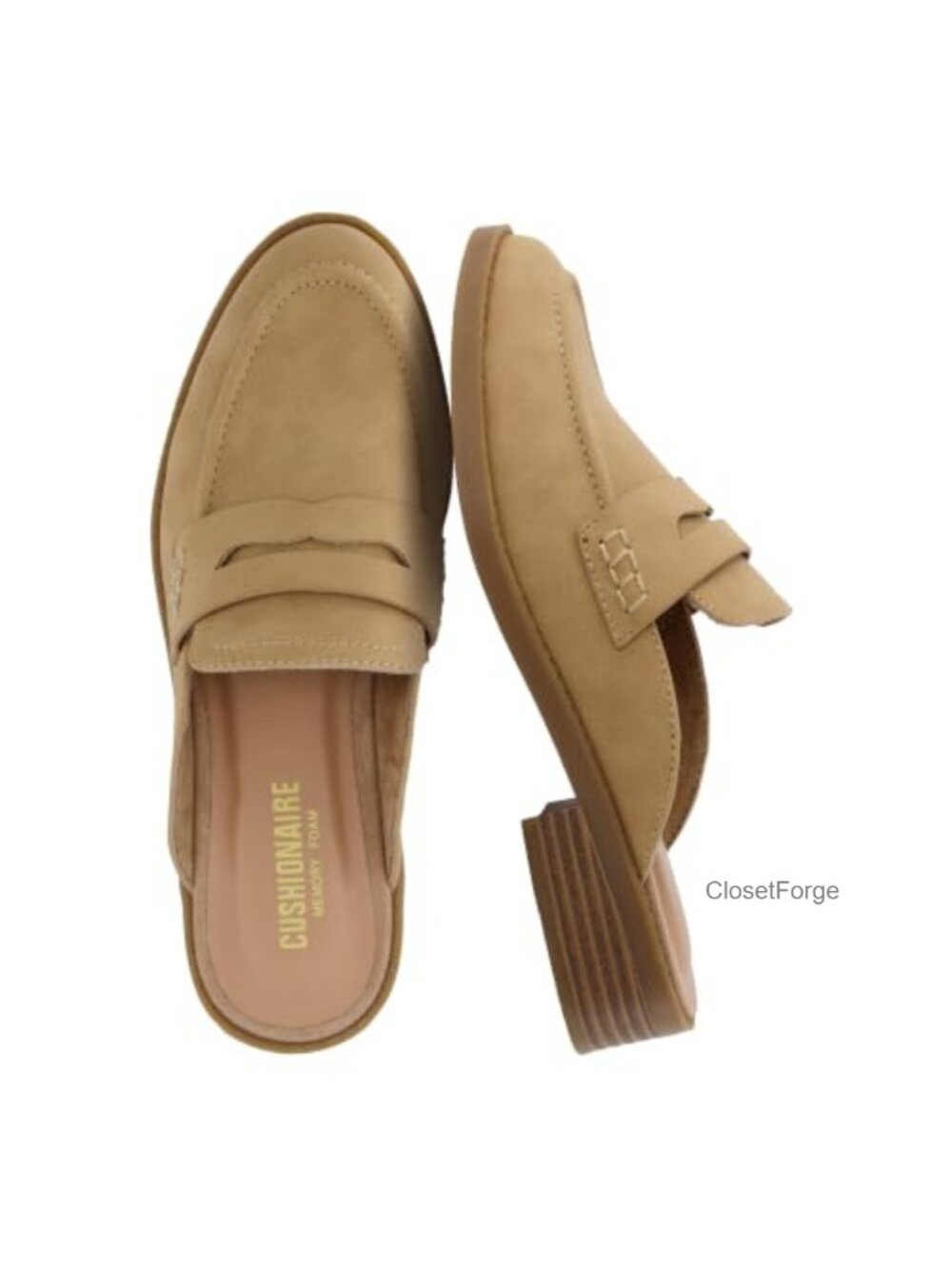 Womens Cushionaire Prescott Slip On Mule Memory Foam Faux Leather